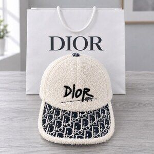 Dior Shearling Jacquard Cap